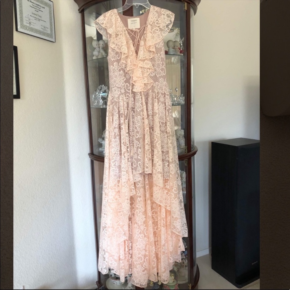 Free People The Jetset Diaries high-low lace dress